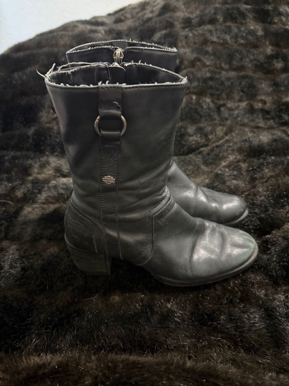 Harley-Davidson Serita Boots Women's Size 6 Black Shoes Biker Motorcycle
